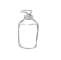 lotion bottle digital illustration drawing isolated