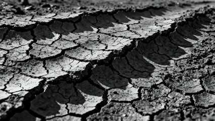 Cracked land