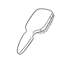 hair brush digital illustration drawing isolated