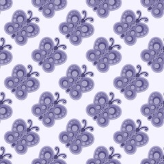 Purple Butterfly Pattern Seamless Background for Fabric, Wallpaper, and Kids’ Decor