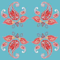 Seamless floral paisley pattern - Seamless design - Pattern with paisley 