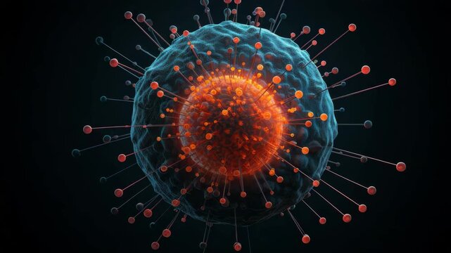 3D visualization of contagious microbe