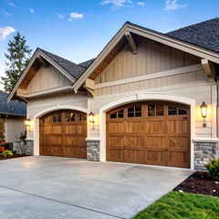 Two-car garage, exterior view