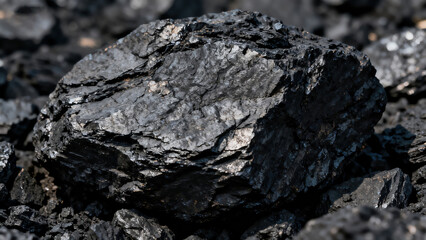 Coal close-up texture