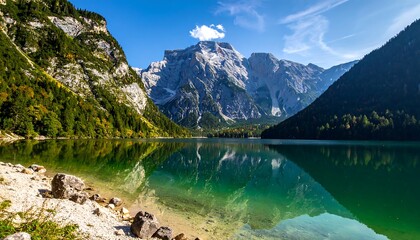 Alpine Lake Scenery.