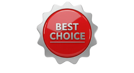Best Choice emblem for product or service rating isolated PNG with Transparent Background