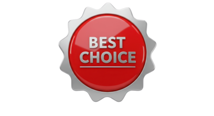 Best Choice emblem for product or service rating isolated PNG with Transparent Background