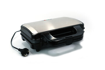 Compact Electric Grill on White Background