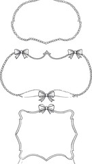 Elegant Decorative Frames with Bows.