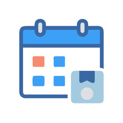 Fototapeta premium Delivery schedule icon showcasing timely arrival of items