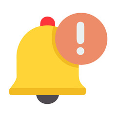 Alert notification bell icon illustration for website or app