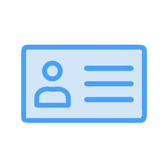 Illustration of an employee identity badge identification card document