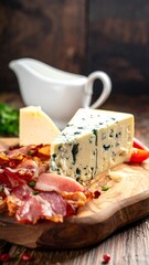 Delicious Cheese and Meat Platter.