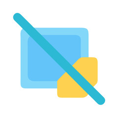 Disabled image file icon with diagonal line graphic symbol