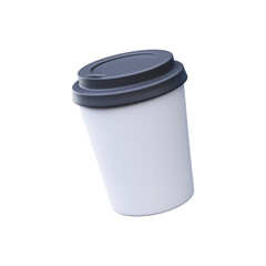3D White Disposable Drink Cup