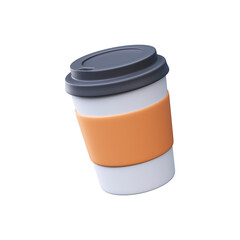 Realistic 3D Disposable Drink Cup with Holder