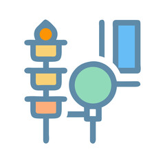 Abstract design featuring connected shapes on black background art