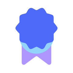 Flat design vector illustration of a stylized award badge