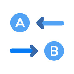 Simple Route Map Illustrating Travel from Point A to B