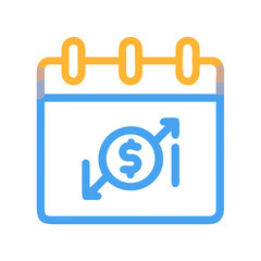 Financial calendar icon representing profit and loss reporting date