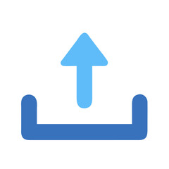 Simple upward pointing arrow for website and graphic design