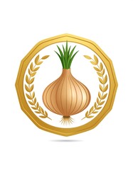 Golden Onion Emblem Design.