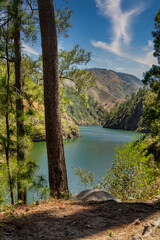 Vista del cañon del rio blanco prea de palomino san juan de la maguana republica dominican 22...