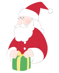プレゼントを用意するサンタさんのイラスト