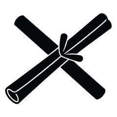 cinnamon stick silhouette vector icon