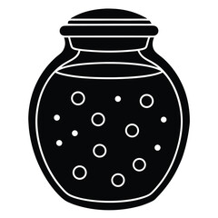 cookie jar silhouette vector icon