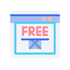Free offer page displayed on simplified browser window graphic