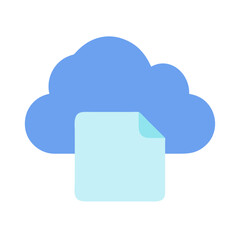 Cloud file storage concept, digital information management representation