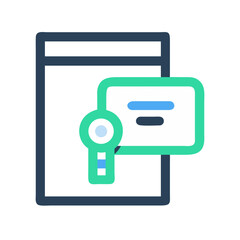 Secure Mobile Data: A magnifying glass looking into information