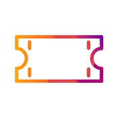 Gradient ticket design on black background for event promotion