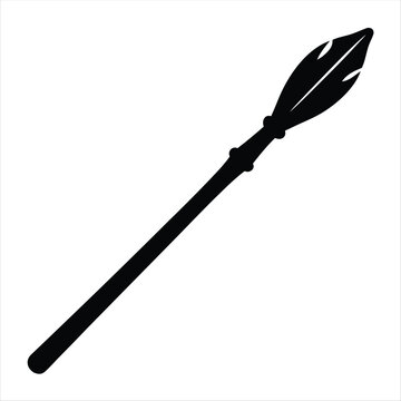 Stylized spear icon featuring a sharp blade and detailed shaft design