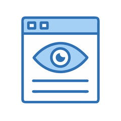 Webpage with Eye Icon: Internet Surveillance and Security