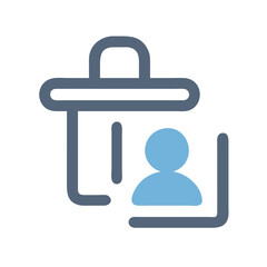 Remove user account icon in blue tone colors