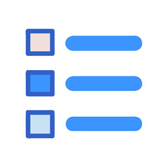 Obraz premium Simple blue list icon on black background illustration