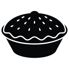mince pie silhouette vector icon