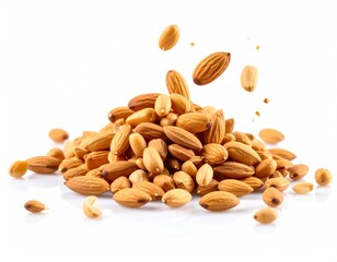 Pile of Almonds - A Nutritious and Healthy Snack.