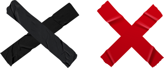 Red black cross tape png Cross Shape Duct Tape Stripes Adhesive Tape X Marks Set.Red Black crossed tapes isolated on transparent background. Perfect for digital scrapbooking and design projects!