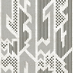 Monochrome cloth pattern with grunge effect