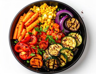 Grilled Vegetable Bowl - A Colorful and Healthy Meal.
