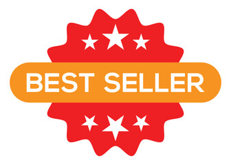 Premium Vector Set of Best Seller Badges and Product Tags in Gold, Red, and Blue Colors for Marketing and E-Commerce Promotions.