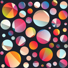 Funky circle seamless pattern