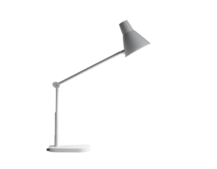 A versatile white desk lamp with a timeless architect design, representing the focused light needed for learning, sparking creativity, and executing professional work.