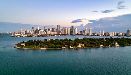 Fototapeta premium City skyline over tranquil water