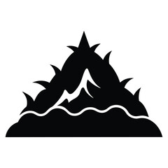 snowdrift silhouette vector icon