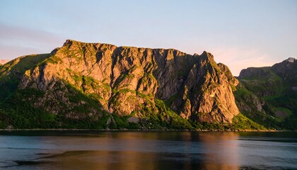 Mountainous landscape at golden hour