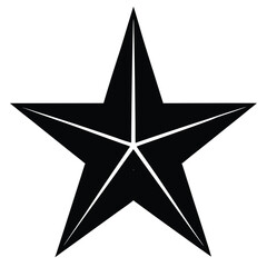 star silhouette vector icon